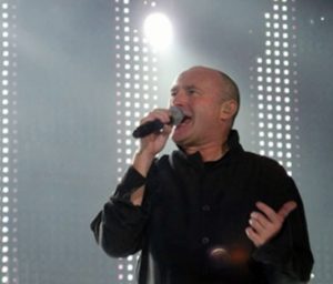 Phil Collins on mic, Creative Commons License