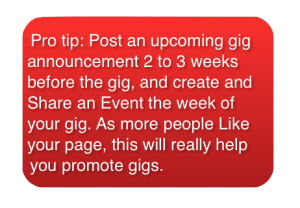 Pro Tip - Marketing your gigs with Facebook Events