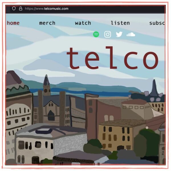 telco musician website homepage
