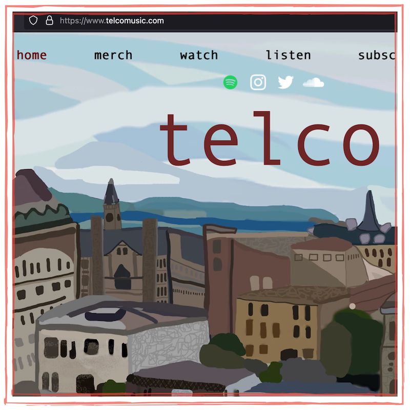 telco musician website homepage